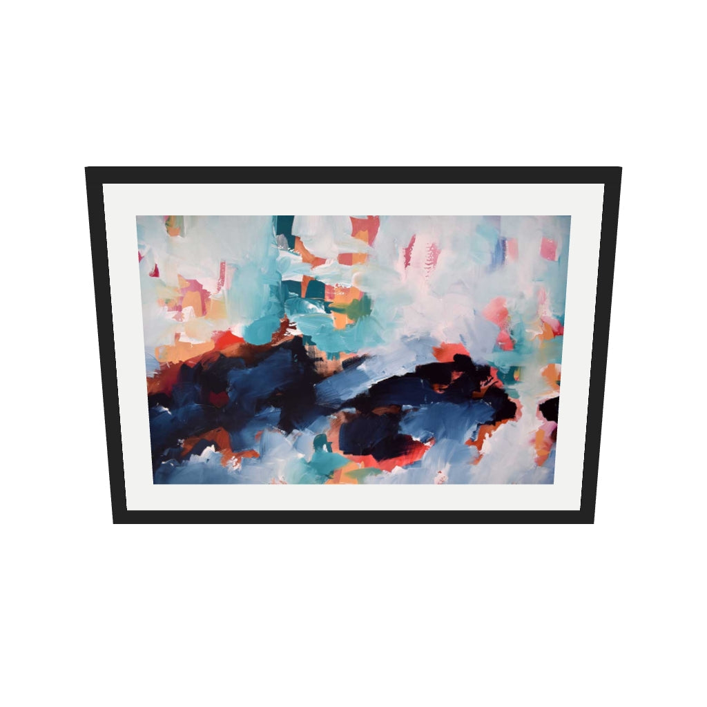 [ah-ar-v1:6793ebc2b16a963db1f2d400] Abstract 479 Art Print — 50 x 70 cm, black frame (AR scale)