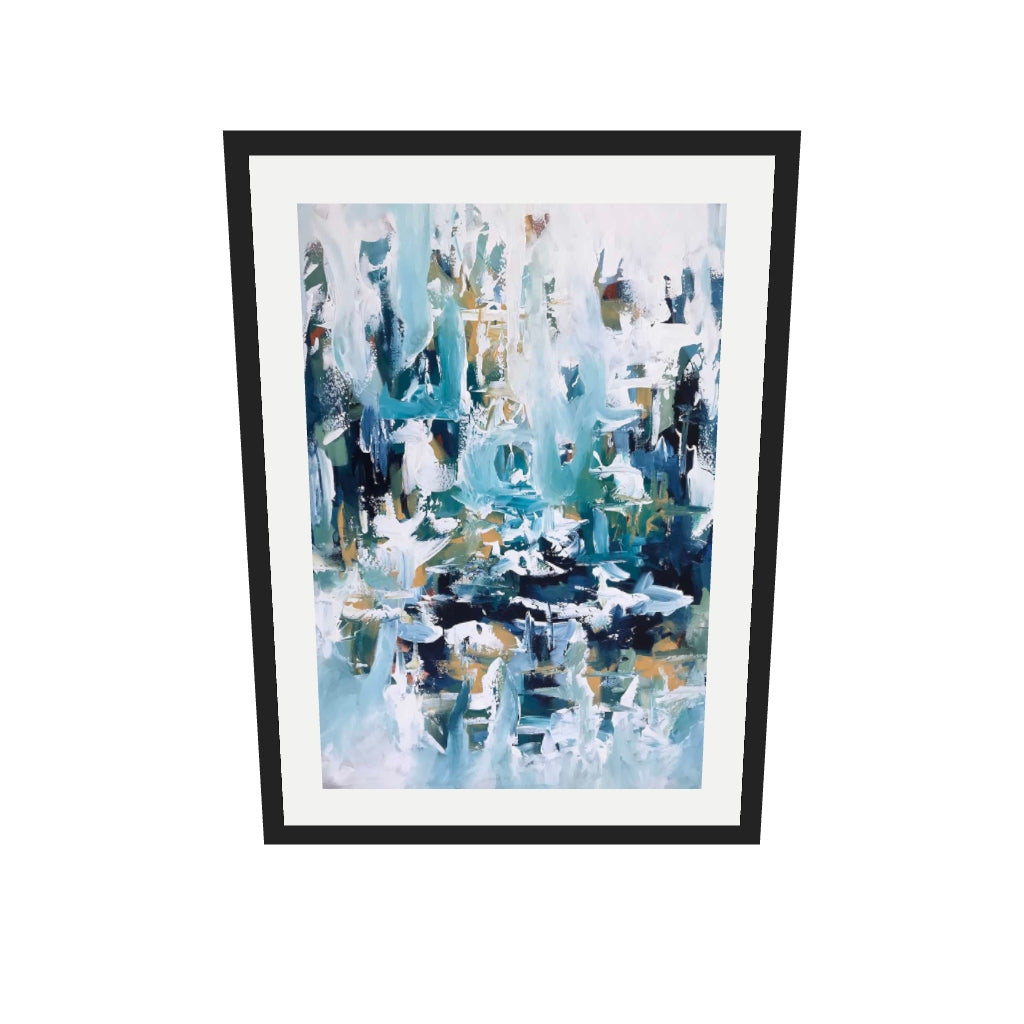 [ah-ar-v1:42dabdced0b7464075a7fe5e] Abstract 103 Art Print — 50 x 70 cm, black frame (AR scale)