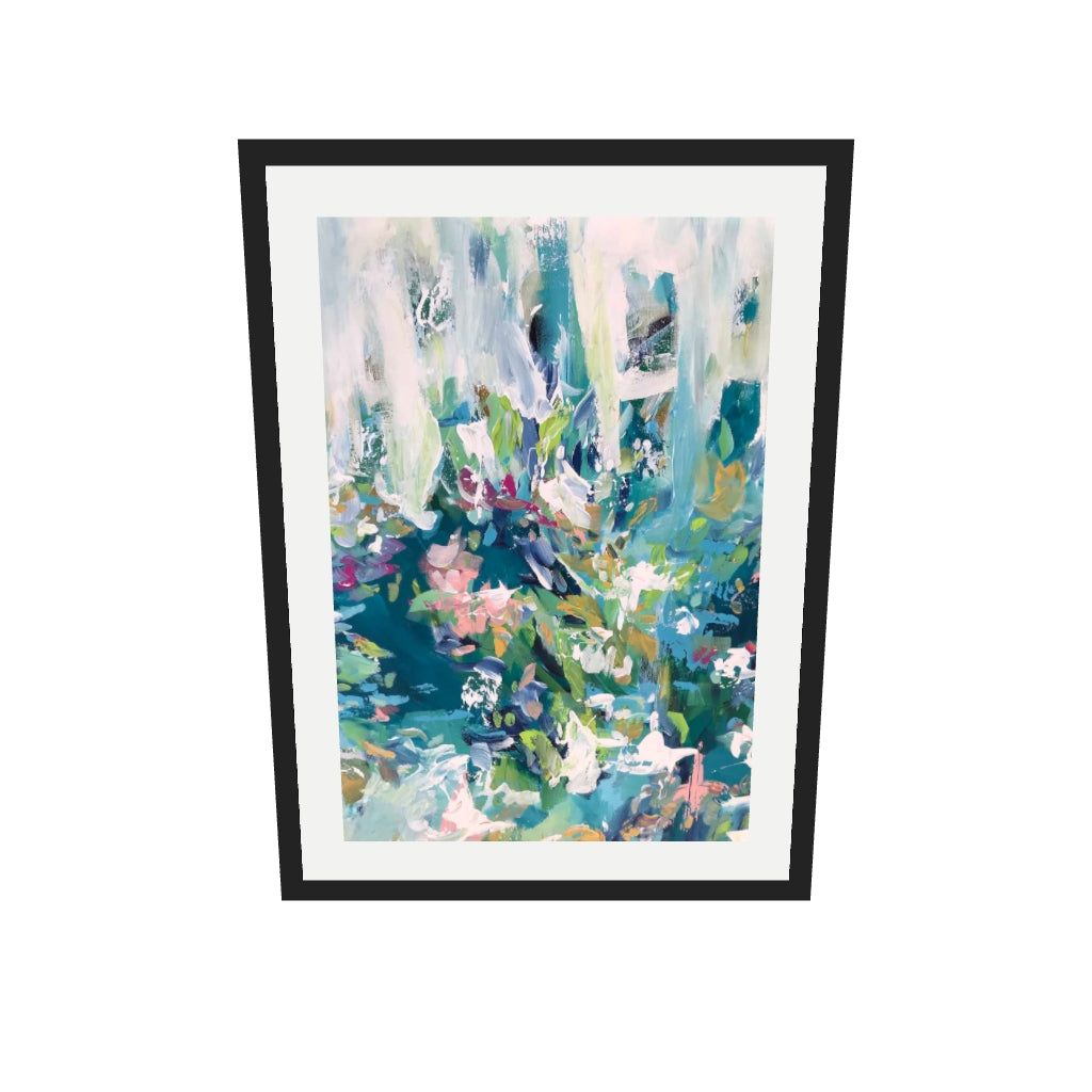 [ah-ar-v1:78932decebfcaaa11e987059] Abstract 106 Art Print — 50 x 70 cm, black frame (AR scale)