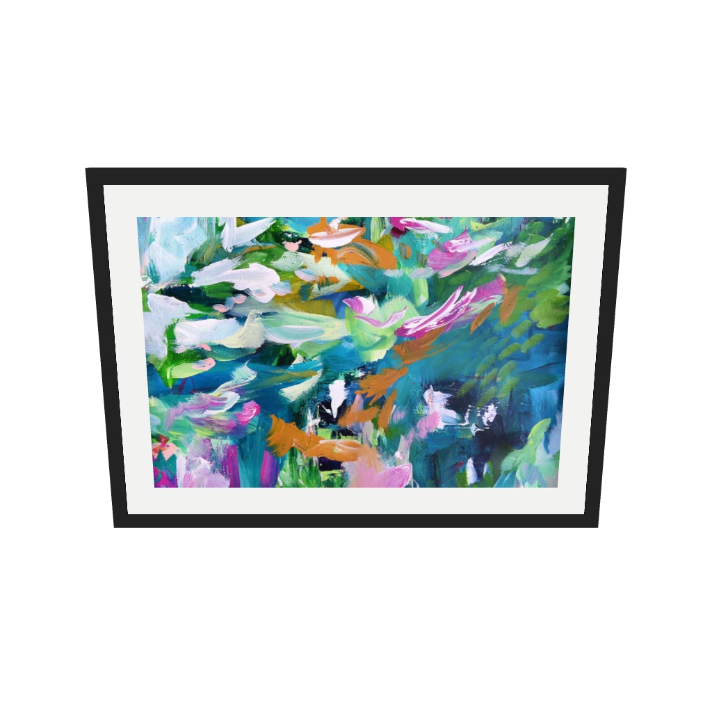 [ah-ar-v1:8a59e319bb7c3b5e18bb5108] Abstract 147 Art Print — 50 x 70 cm, black frame (AR scale)