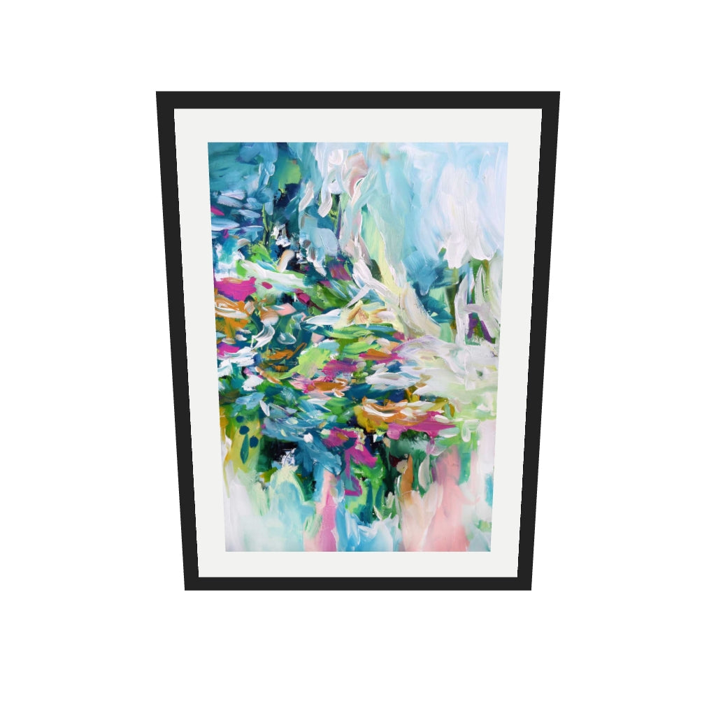 [ah-ar-v1:545079c4d126e75cb951070c] Abstract 150 Art Print — 50 x 70 cm, black frame (AR scale)