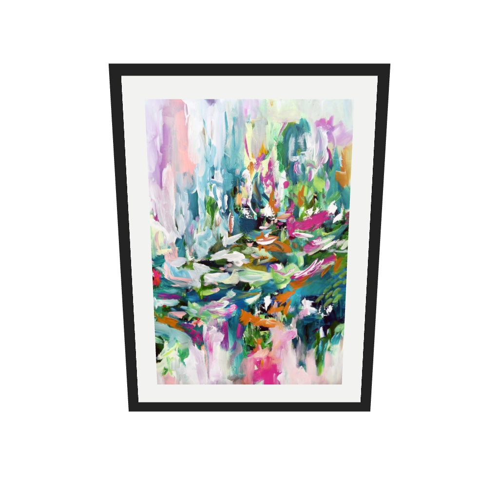 [ah-ar-v1:90cfb2dfae2ffeff8406ef42] Abstract 151 Art Print — 50 x 70 cm, black frame (AR scale)