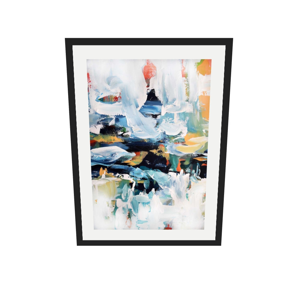 [ah-ar-v1:4c944f091343ce5cd2a17915] Abstract 160 Art Print — 50 x 70 cm, black frame (AR scale)