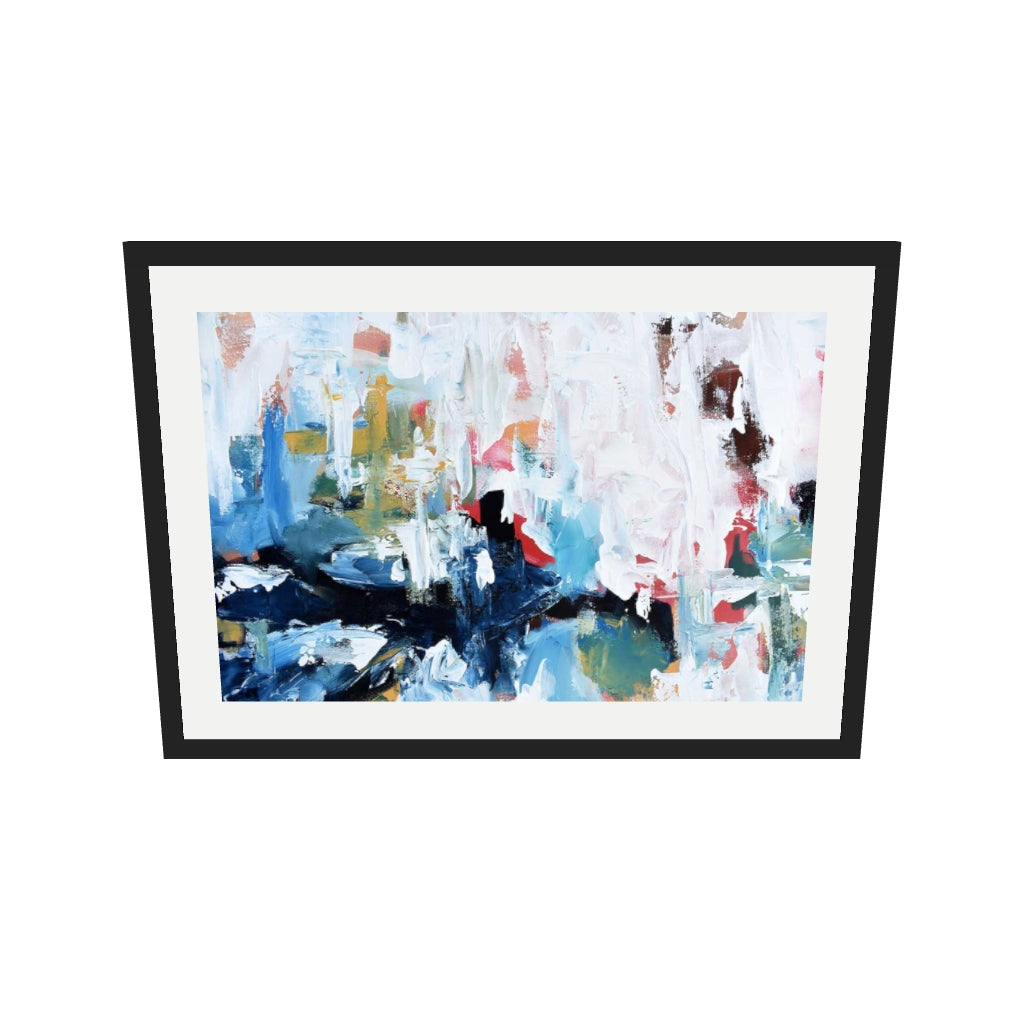 [ah-ar-v1:3259edbc71aee2ccb32c91fd] Abstract 183 Art Print — 50 x 70 cm, black frame (AR scale)