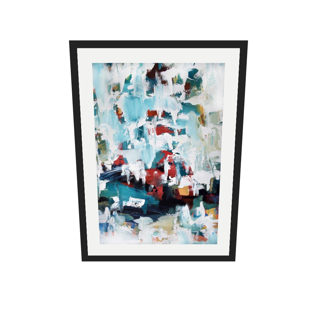 [ah-ar-v1:26504ce0d5d620045fd3d04f] Abstract 200 Art Print — 50 x 70 cm, black frame (AR scale)