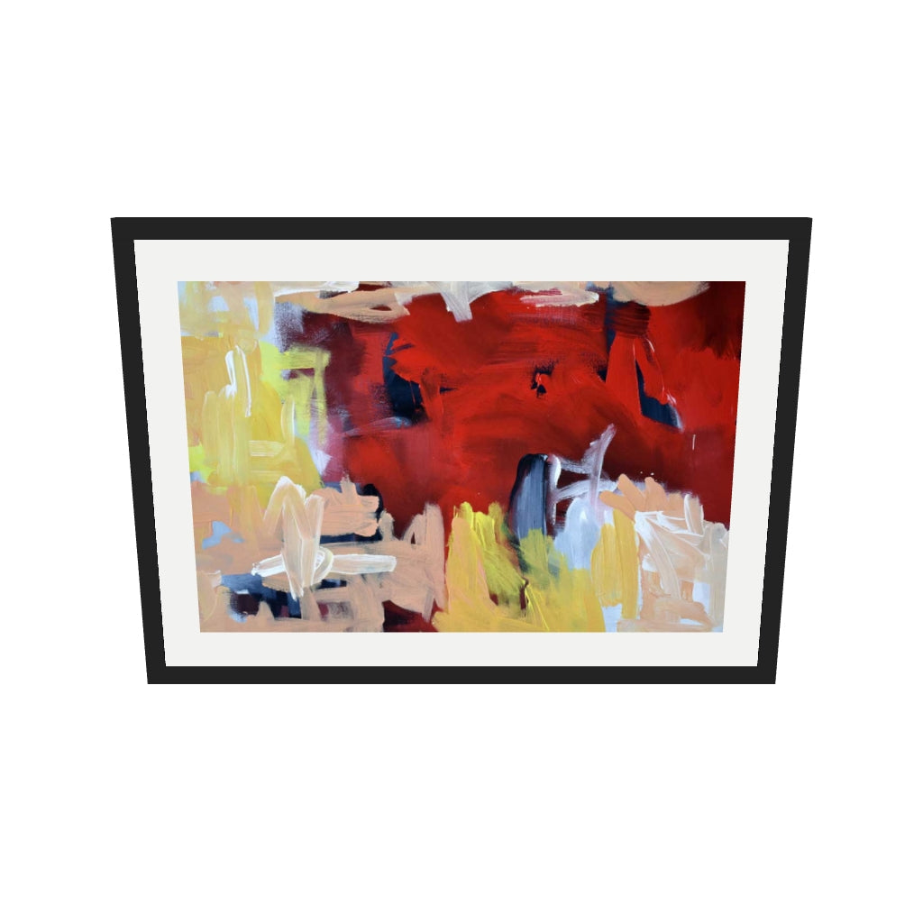 [ah-ar-v1:6261f00f3b9f51f610006e2e] Abstraction 61 Art Print — 50 x 70 cm, black frame (AR scale)