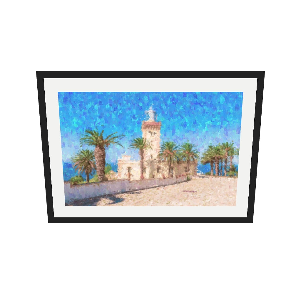 [ah-ar-v1:d7c68ab489fd93dd7a0120ac] Cape Spartel Morocco Art Print — 50 x 70 cm, black frame (AR scale)