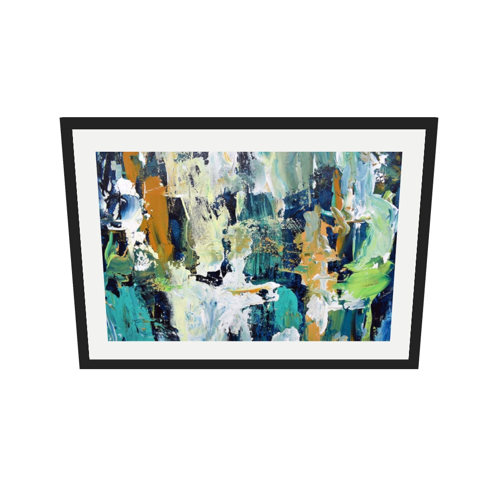 [ah-ar-v1:8007d3ef865b7a53e7510e06] Abstract 279 Art Print — 50 x 70 cm, black frame (AR scale)