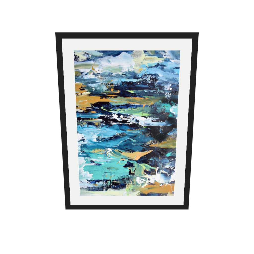 [ah-ar-v1:fefac59999527c4e65a7ba4d] Abstract 280 Art Print — 50 x 70 cm, black frame (AR scale)