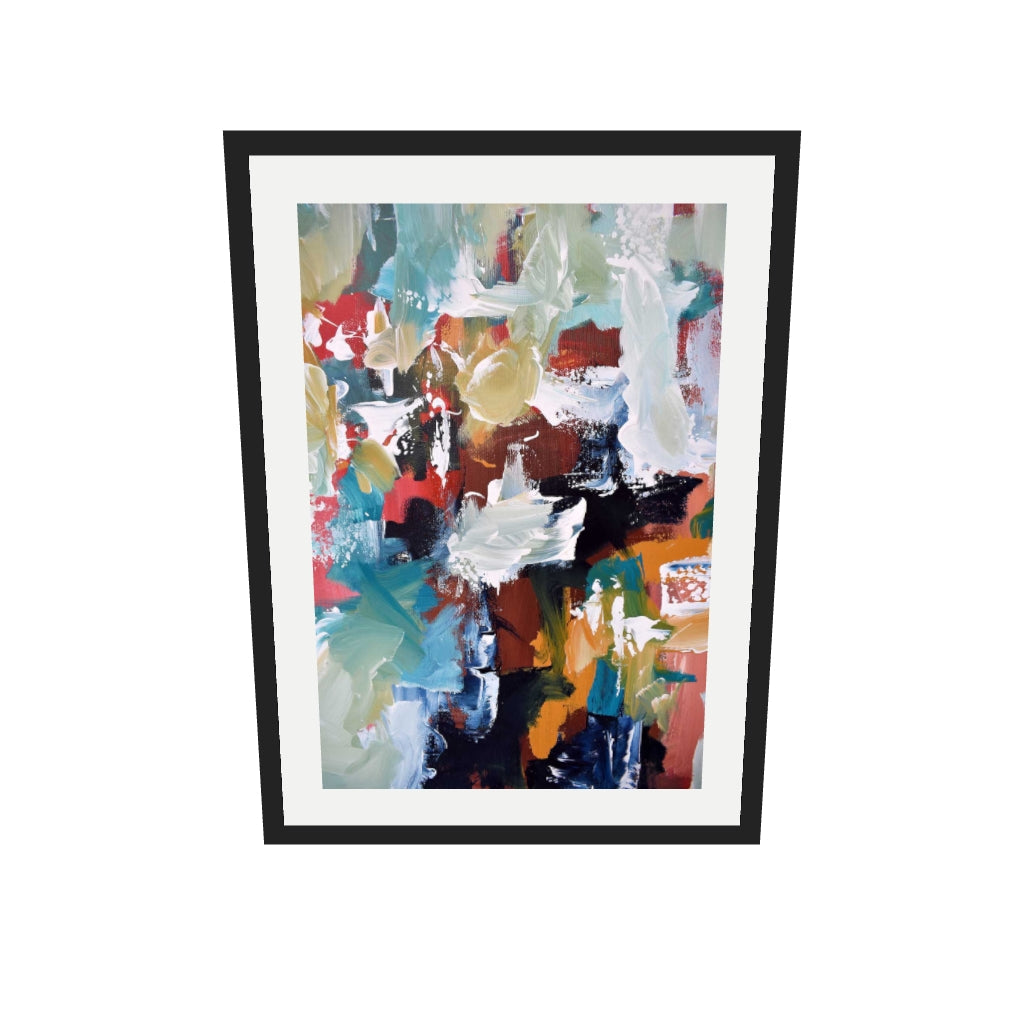 [ah-ar-v1:7866ac874c0eb4f285d21d0c] Abstract 296 Art Print — 50 x 70 cm, black frame (AR scale)