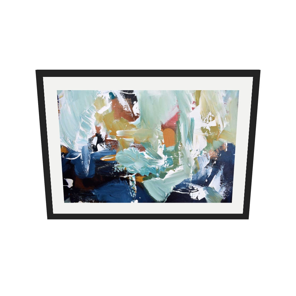 [ah-ar-v1:e8b34d8b5a151bf3539e2fee] Abstract 300 Art Print — 50 x 70 cm, black frame (AR scale)