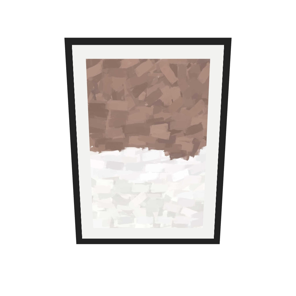 [ah-ar-v1:9272f3e12902ad406a83d3ab] Two Parts Art Print — 50 x 70 cm, black frame (AR scale)