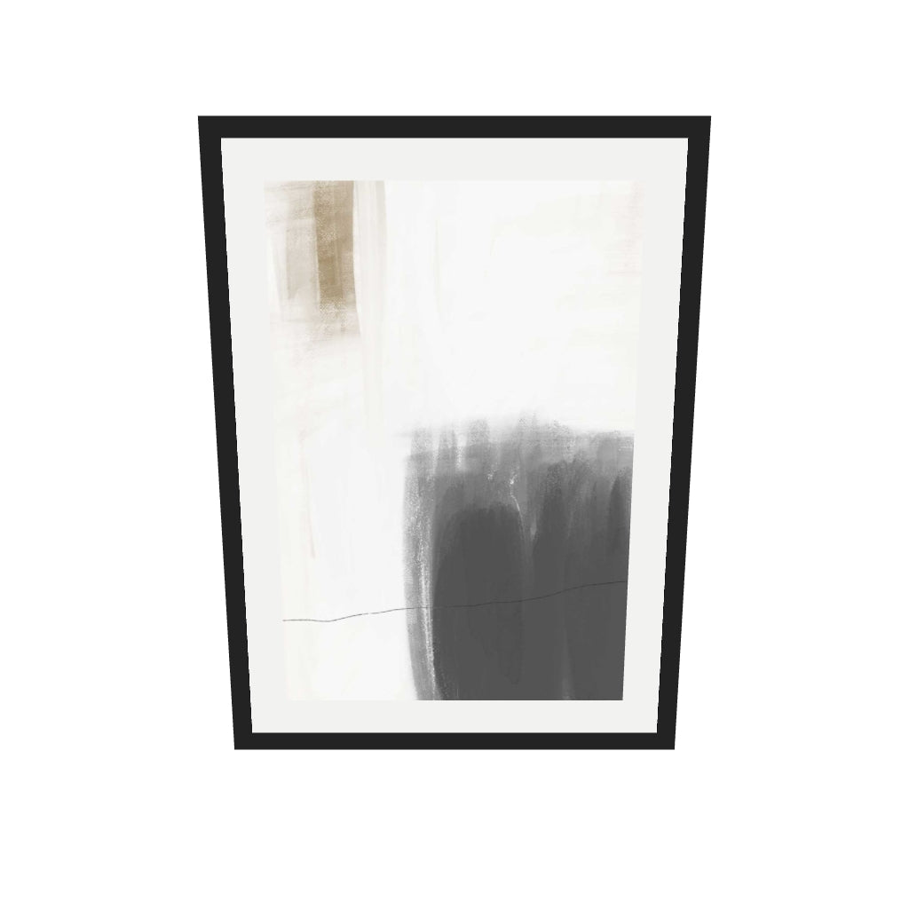 [ah-ar-v1:702210d546679798ff9e0fc0] Neutral Brushed Art Print — 50 x 70 cm, black frame (AR scale)