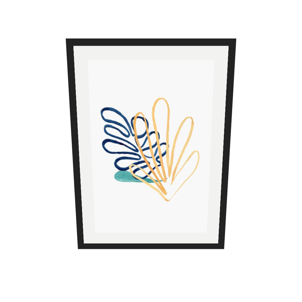[ah-ar-v1:49c8d021802cb44dfbf866ad] Matisse Botanical 2 Art Print — 50 x 70 cm, black frame (AR scale)
