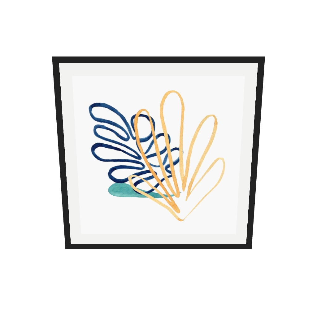 [ah-ar-v1:3bb5d1ff82edf6a394cd63d5] Matisse Botanical Square Art Print — 70 x 70 cm, black frame (AR scale)