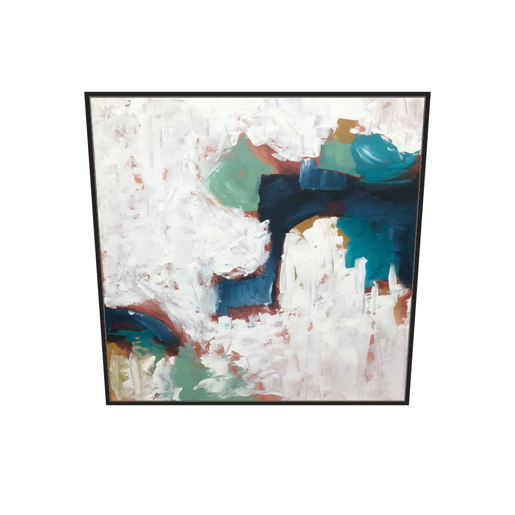 [ah-ar-v1:116c646f94b4f425bf7c951e] Into The Unknown Canvas Art — 100 x 100 cm, black frame (AR scale)