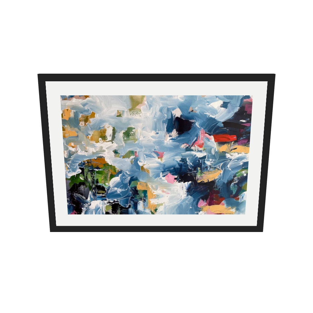 [ah-ar-v1:667124cd7d87a3bd8aba52e0] Abstract 493 Art Print — 50 x 70 cm, black frame (AR scale)