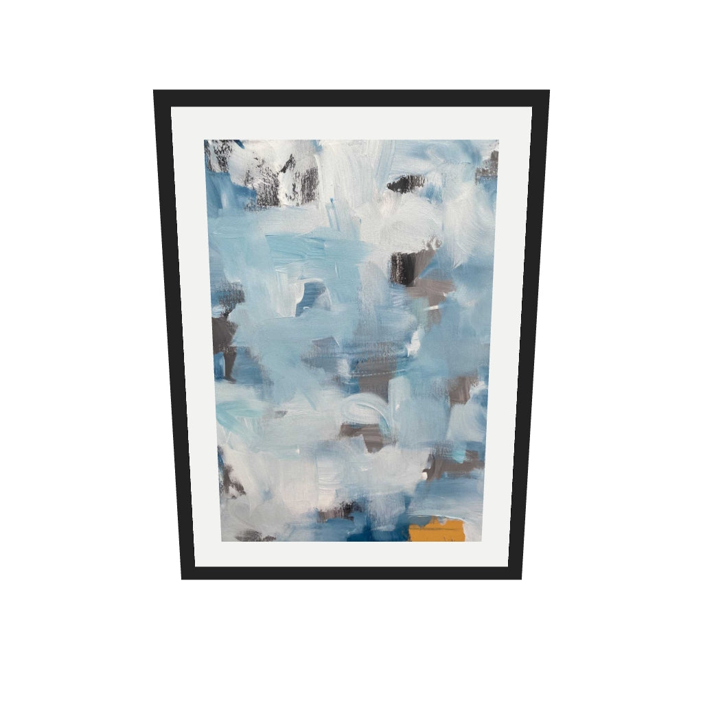 [ah-ar-v1:aac0f9328482d5655926b4d0] Abstract 491 Art Print — 50 x 70 cm, black frame (AR scale)