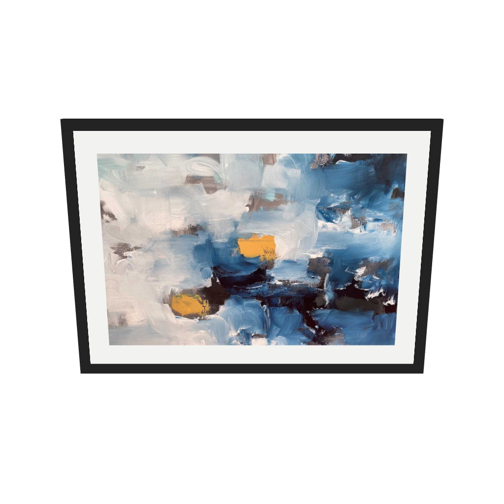 [ah-ar-v1:8ea7ef1cc5824c6cca958a93] Abstract 490 Art Print — 50 x 70 cm, black frame (AR scale)