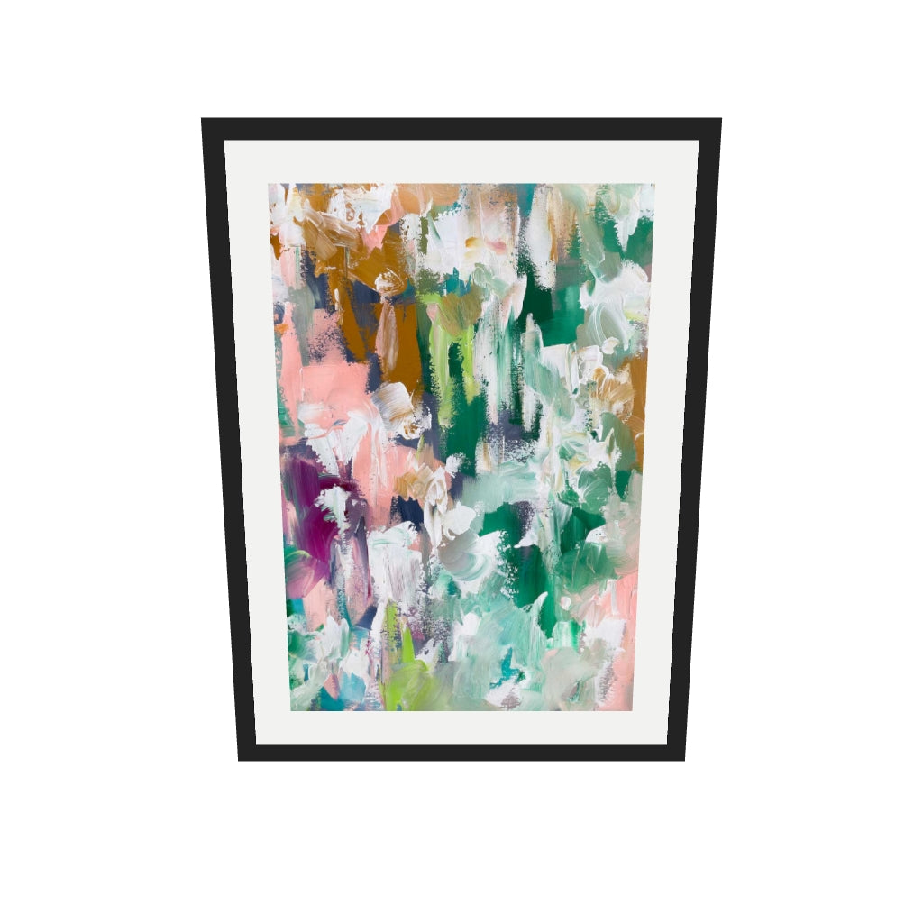 [ah-ar-v1:9edc2595047ac3da14281394] Abstract 486 Art Print — 50 x 70 cm, black frame (AR scale)