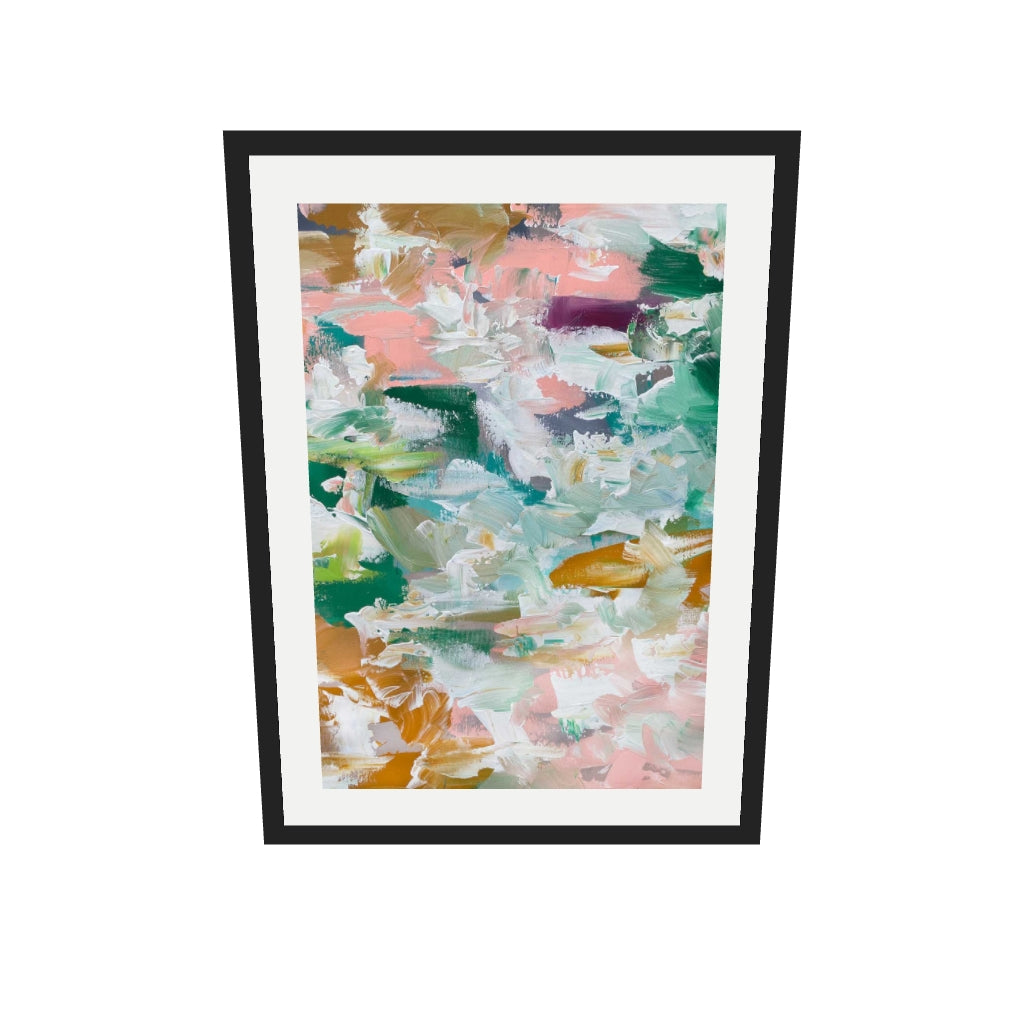 [ah-ar-v1:8f31f684c4b74f26d63ee0e1] Abstract 485 Art Print — 50 x 70 cm, black frame (AR scale)