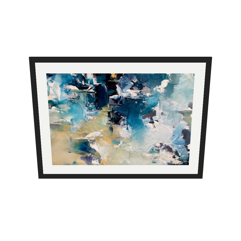 [ah-ar-v1:79d225b274ad831890868c5d] Abstract 482 Art Print — 50 x 70 cm, black frame (AR scale)