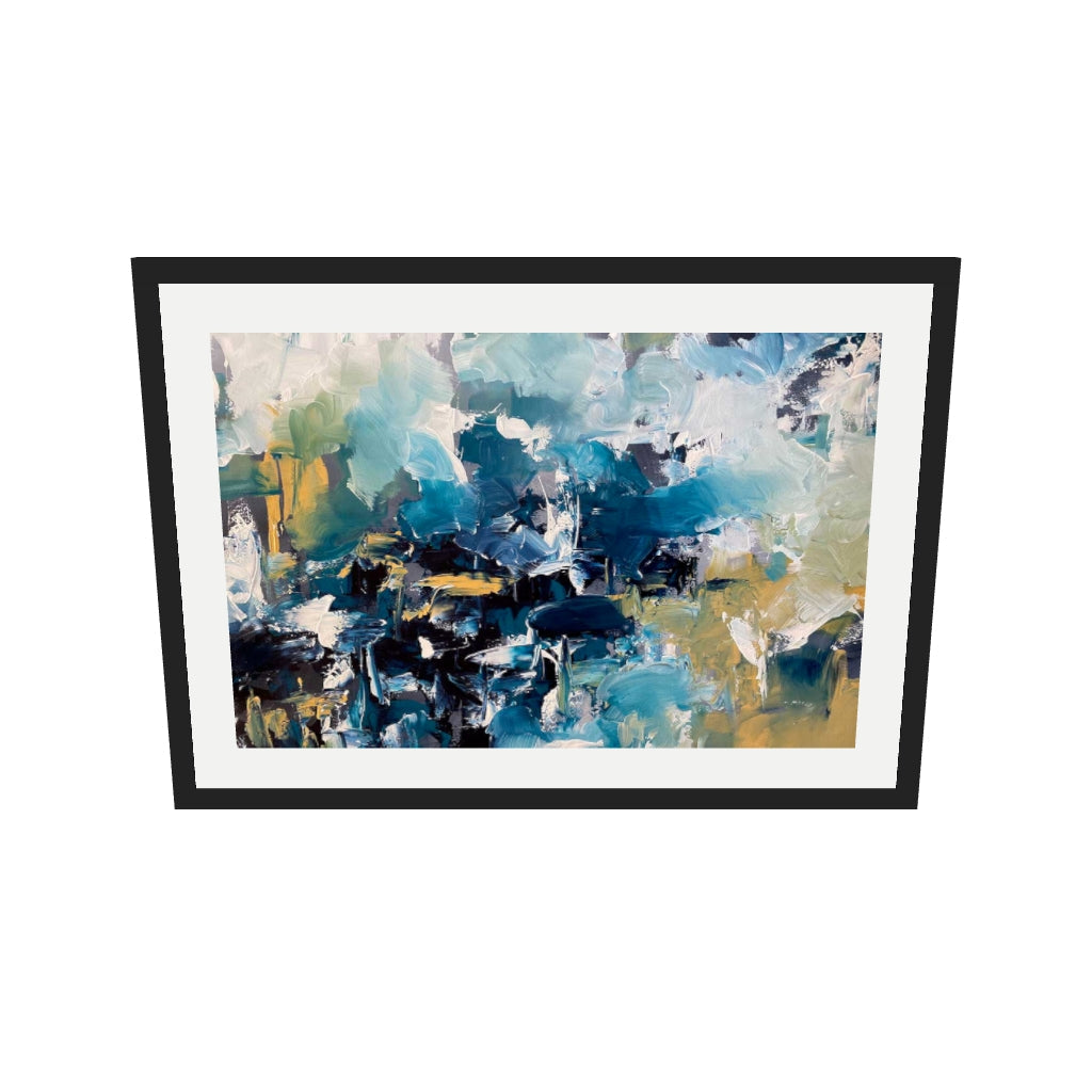 [ah-ar-v1:7be37d44f85bde911af999bf] Abstract 481 Art Print — 50 x 70 cm, black frame (AR scale)