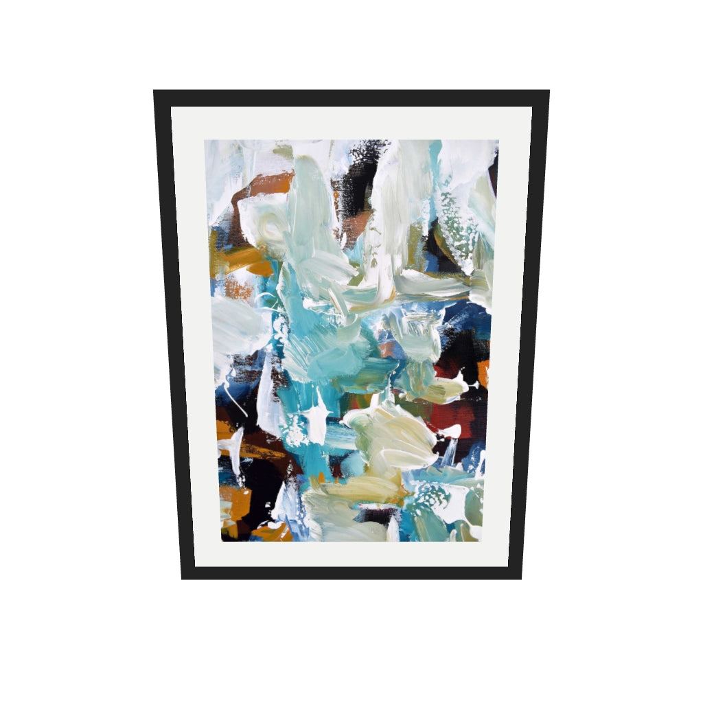 [ah-ar-v1:dbda9ede204d6ac2ab66c72e] Abstract 304 Art Print — 50 x 70 cm, black frame (AR scale)
