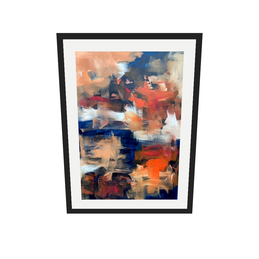 [ah-ar-v1:44d9f88c930f45816a5cb92a] Abstract 495 Art Print — 50 x 70 cm, black frame (AR scale)