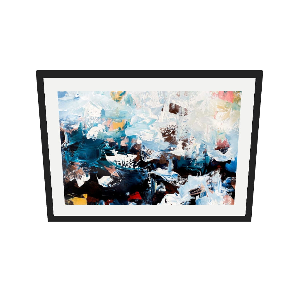 [ah-ar-v1:29a28b9e9738817c8400227e] Abstract 499 Art Print — 50 x 70 cm, black frame (AR scale)