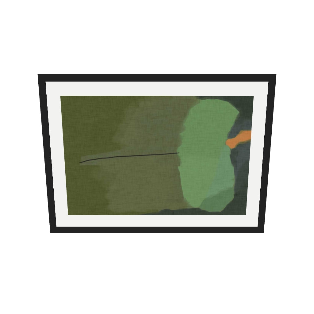 [ah-ar-v1:ae625aa906bb74897e0f6d68] Rothko Green Art Print — 50 x 70 cm, black frame (AR scale)