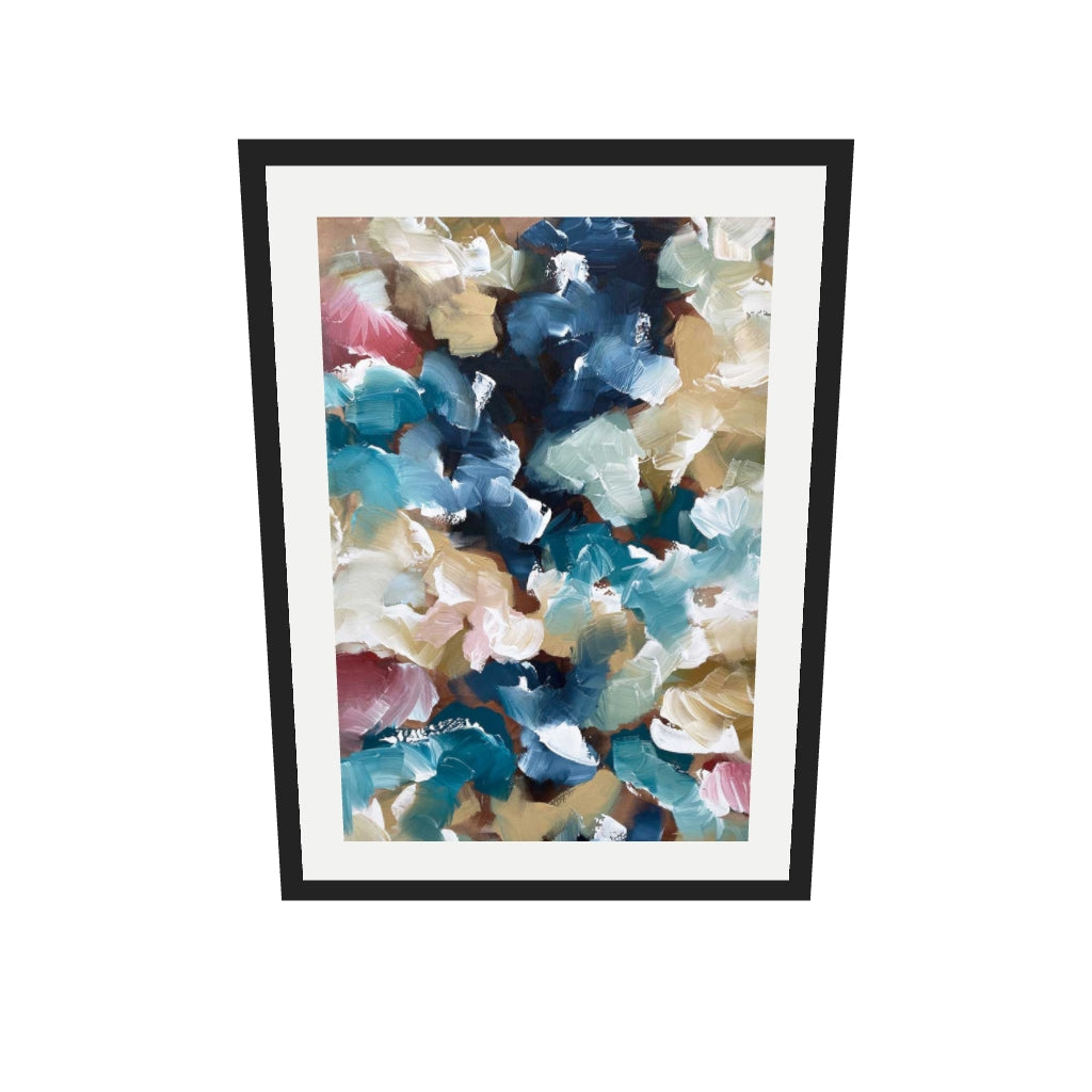 [ah-ar-v1:a3bebff646880b9da73ce30c] Abstract 500 Art Print — 50 x 70 cm, black frame (AR scale)
