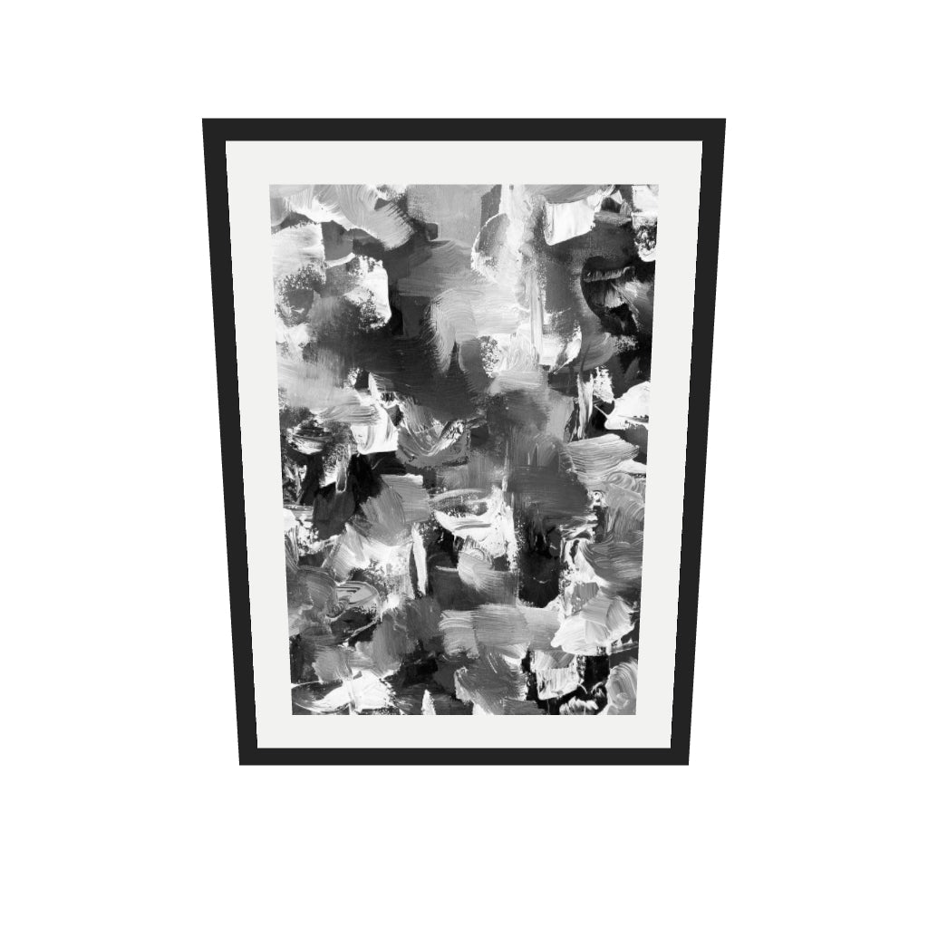 [ah-ar-v1:eda5f17ae0b50229fdc5a8d5] Abstract 501 Art Print — 50 x 70 cm, black frame (AR scale)