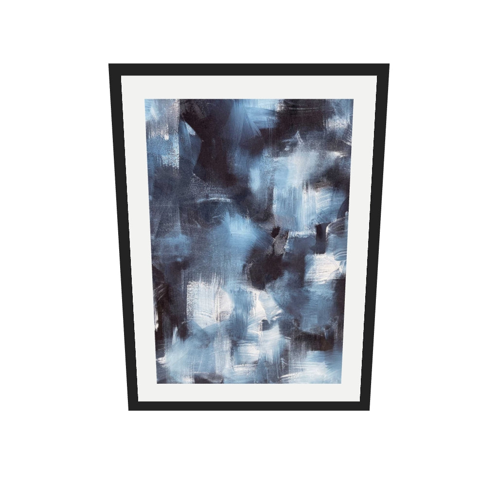 [ah-ar-v1:252ab1dcebddd64eca513f09] Abstract 503 Art Print — 50 x 70 cm, black frame (AR scale)