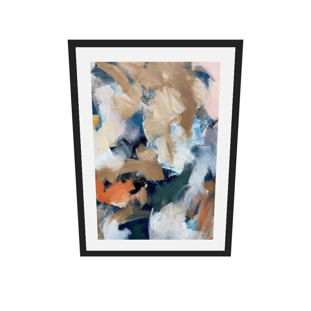 [ah-ar-v1:82126c34e5c341e5e4f1f5c7] Abstract 505 Art Print — 50 x 70 cm, black frame (AR scale)