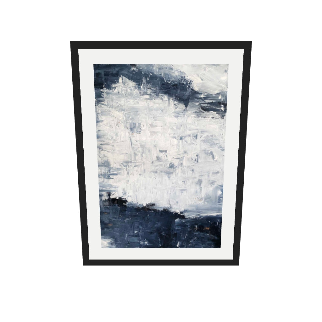 [ah-ar-v1:c7db3fa83672b6236bcce41b] Abstract 507 Art Print — 50 x 70 cm, black frame (AR scale)