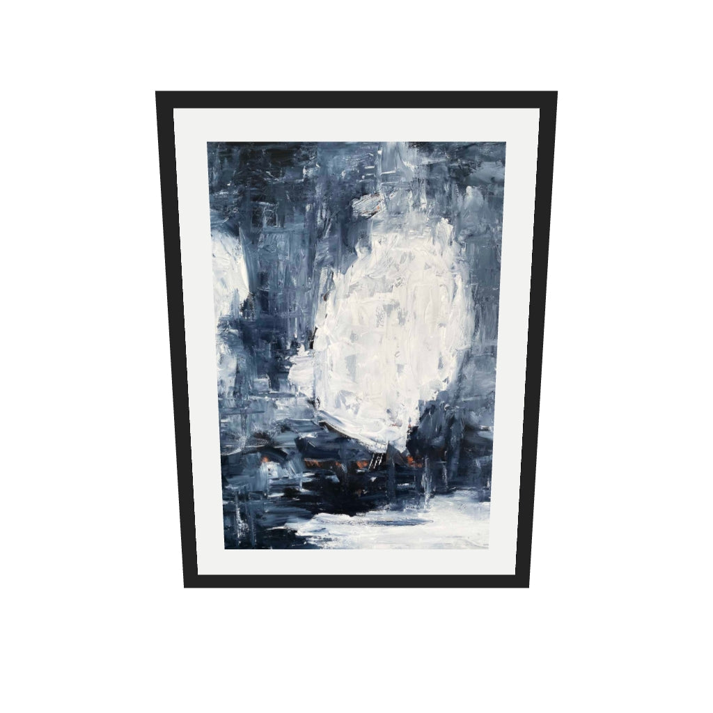 [ah-ar-v1:d70c572050451c82550b9d0b] Abstract 510 Art Print — 50 x 70 cm, black frame (AR scale)