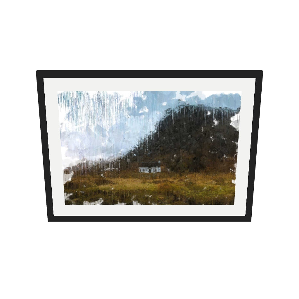 [ah-ar-v1:b223ee0b269c8a35594e8cf6] View Over Scottish Hills Art Print — 50 x 70 cm, black frame (AR scale)