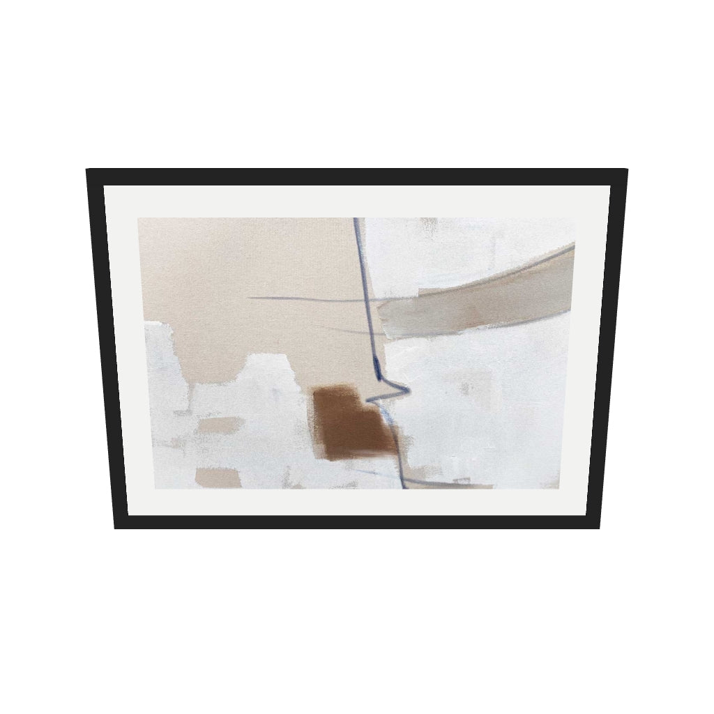 [ah-ar-v1:98882004fb0340a935cfe559] Light Taupe Textures Art Print — 50 x 70 cm, black frame (AR scale)