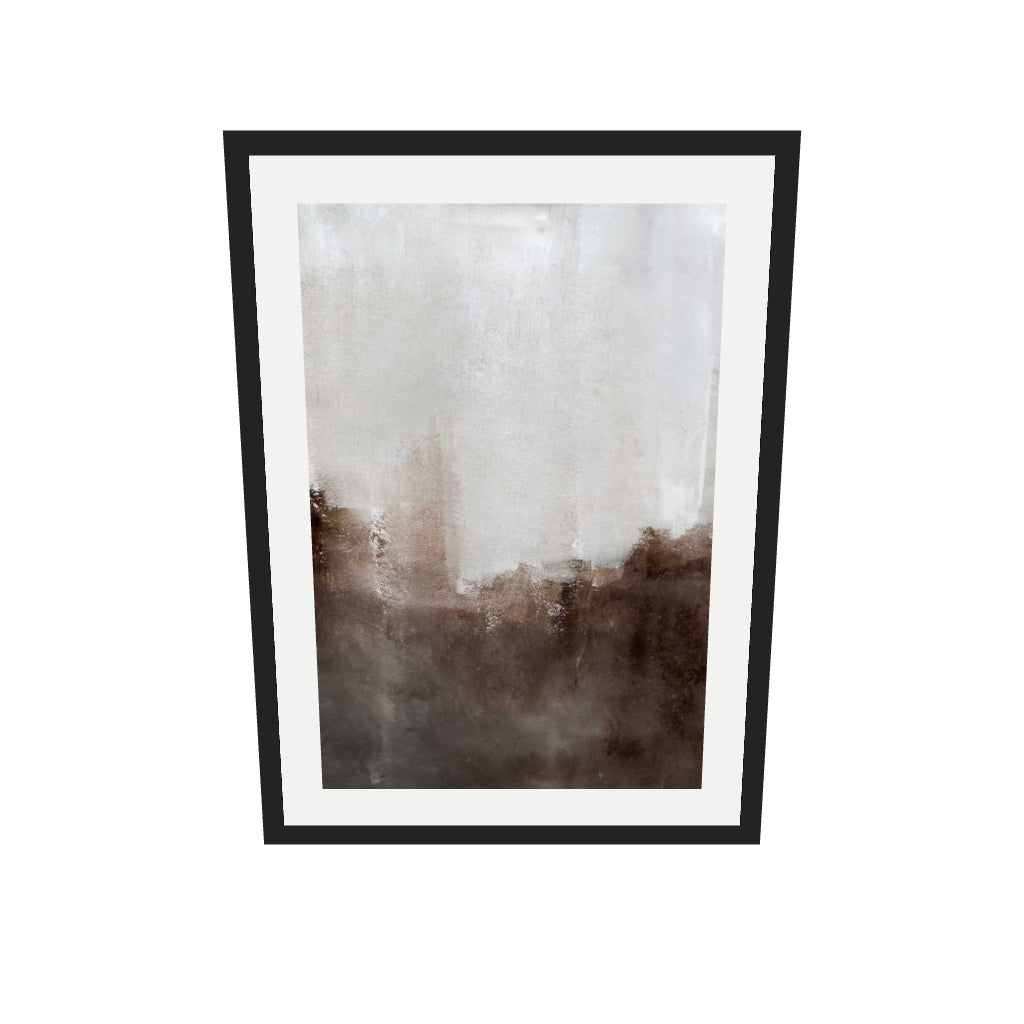 [ah-ar-v1:ee7bb3f2e17a754f67e9668f] Brown Haze Art Print — 50 x 70 cm, black frame (AR scale)