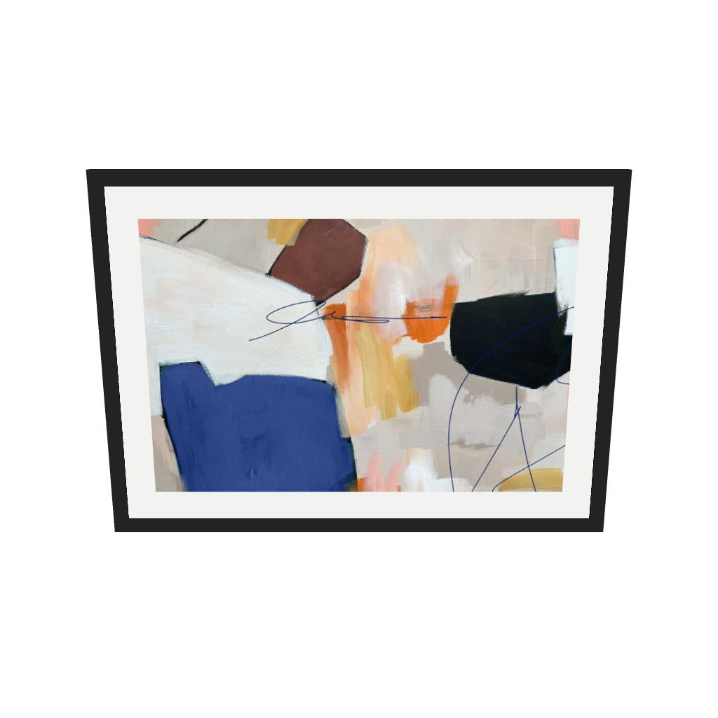 [ah-ar-v1:c03fe3517a64fd2de2f88a9f] Abstraction 101 Art Print — 50 x 70 cm, black frame (AR scale)