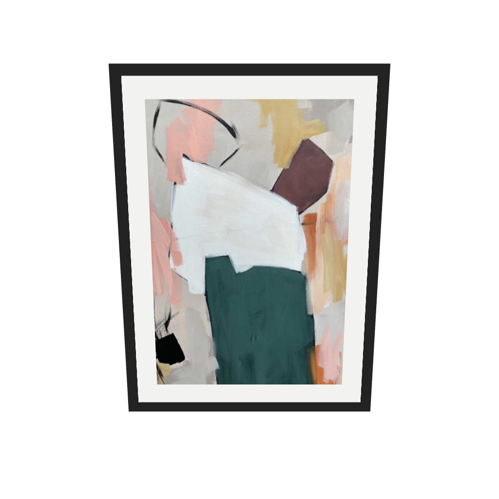 [ah-ar-v1:882ae7f6cc297f7371d69f26] Abstraction 102 Art Print — 50 x 70 cm, black frame (AR scale)