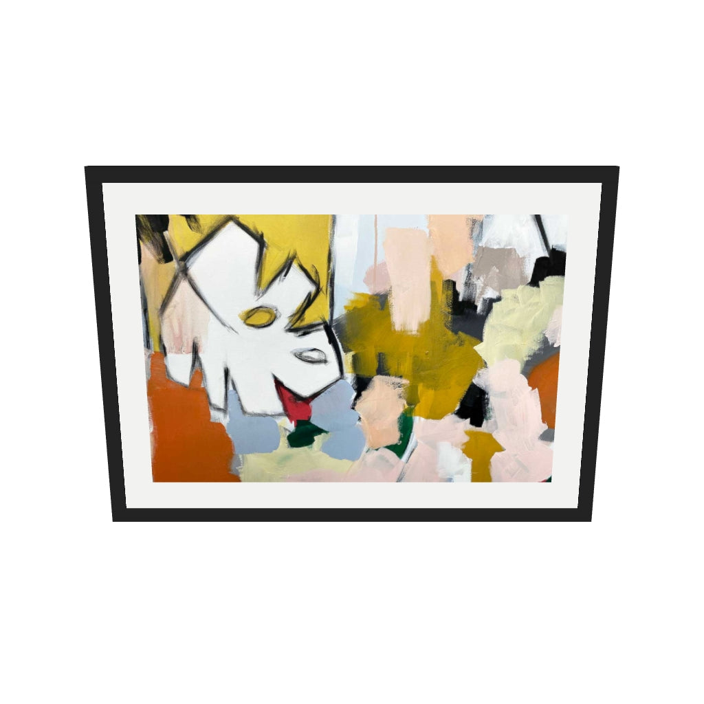 [ah-ar-v1:1dc52b199e2199dd6fd99371] Abstraction 105 Art Print — 50 x 70 cm, black frame (AR scale)