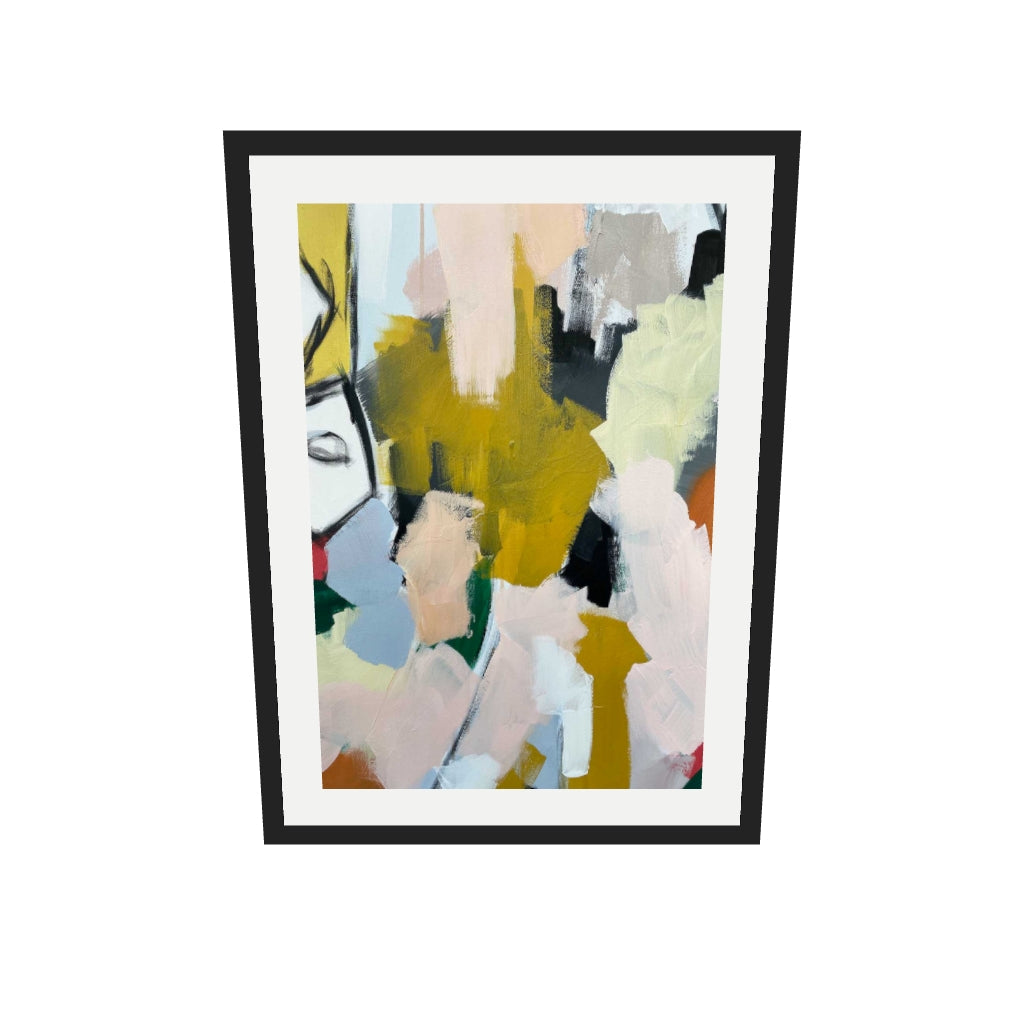 [ah-ar-v1:058a359ee6e8688d129cc9cf] Abstraction 106 Art Print — 50 x 70 cm, black frame (AR scale)