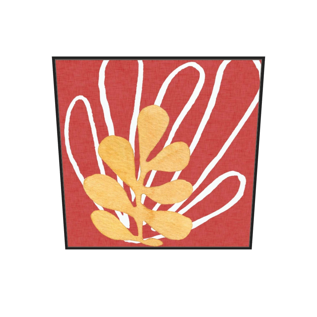 [ah-ar-v1:309164581c38bffc2174ecbf] Matisse Red Coral Canvas Art — 100 x 100 cm, black frame (AR scale)