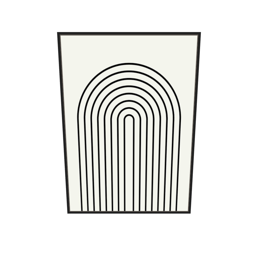 [ah-ar-v1:b3128a549d7ac601c2e7017d] Retro Curve Canvas Art — 70 x 100 cm, black frame (AR scale)