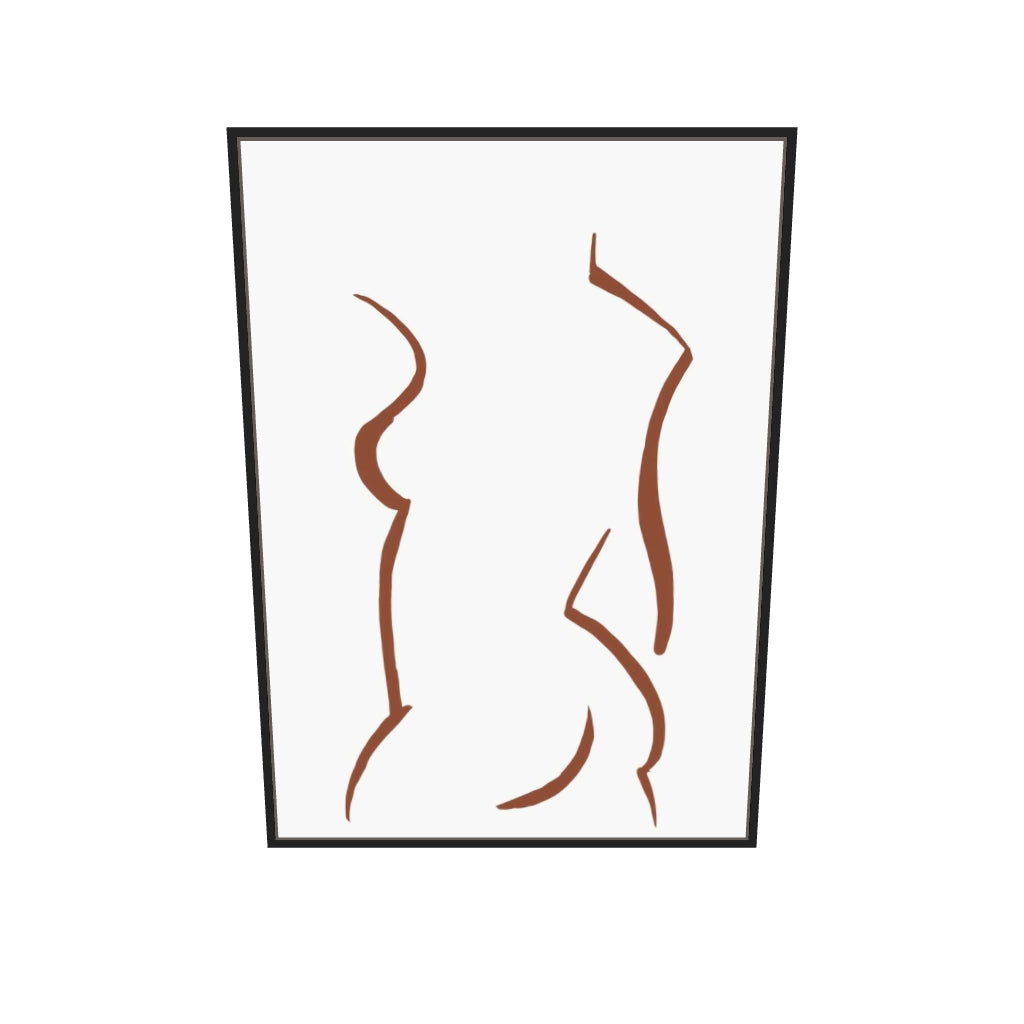 [ah-ar-v1:797508109eb9a7eac4695663] Female Nude Canvas Art — 70 x 100 cm, black frame (AR scale)