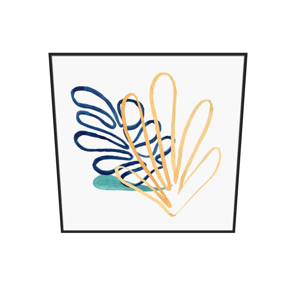 [ah-ar-v1:4f9e9575e3f15b5d5209645e] Matisse Botanical Square Canvas Art — 100 x 100 cm, black frame (AR scale)