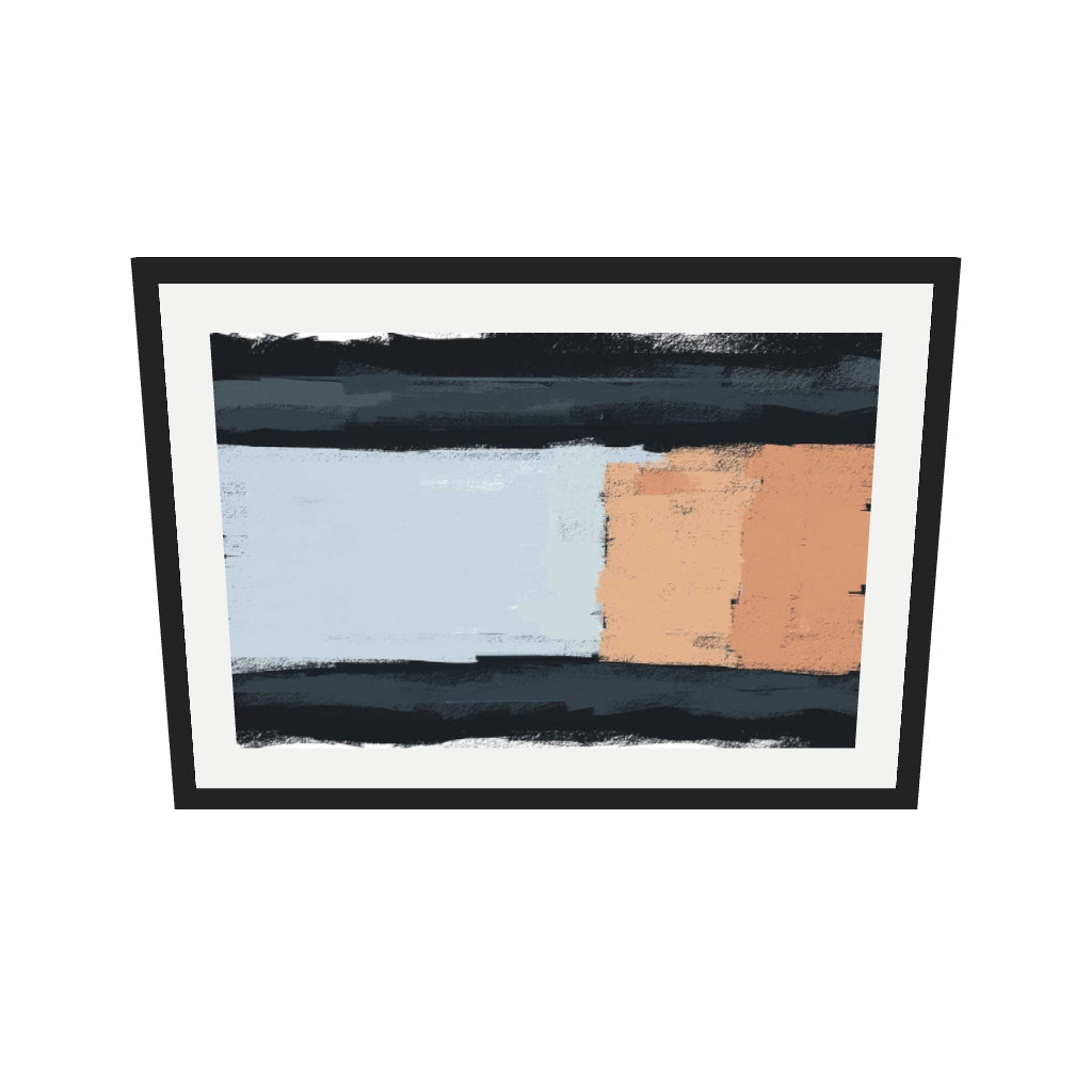 [ah-ar-v1:70a7094452b9c3bf77789de7] Abstract Colours Art Print — 50 x 70 cm, black frame (AR scale)