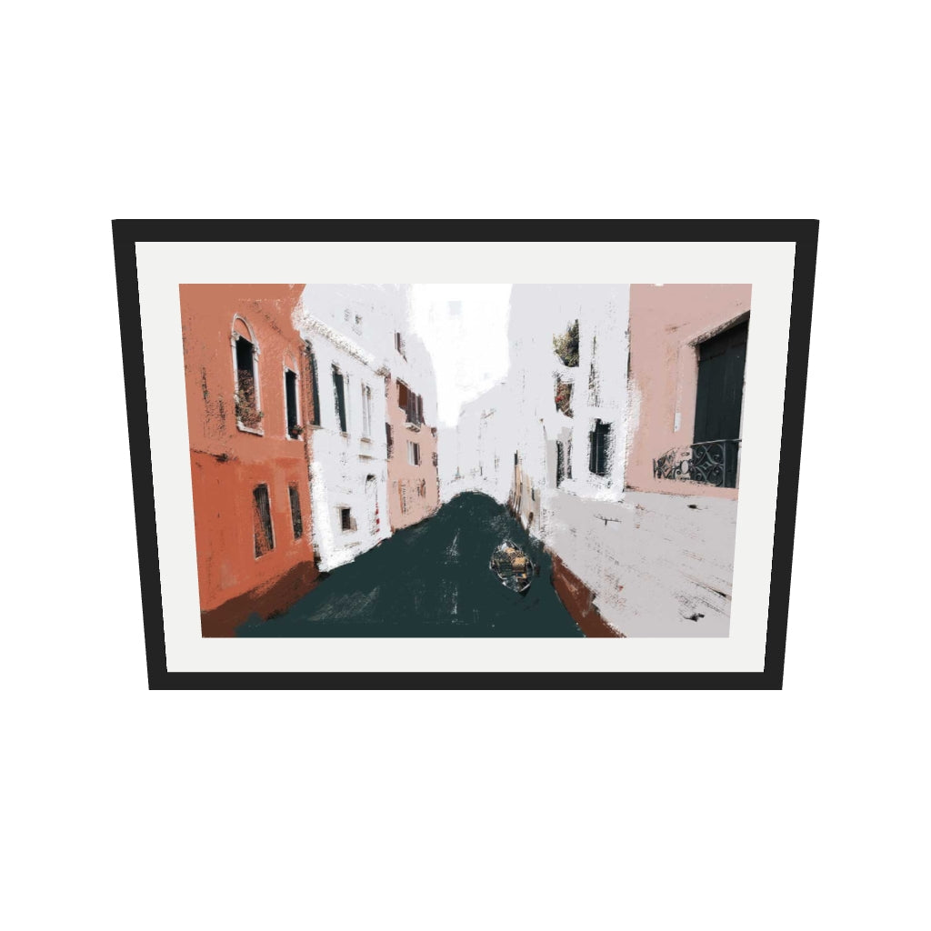 [ah-ar-v1:7b8c1499f457c8cb65c43e13] The River City Art Print — 50 x 70 cm, black frame (AR scale)